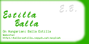 estilla balla business card